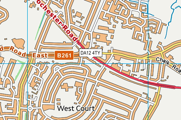 DA12 4TY map - OS VectorMap District (Ordnance Survey)