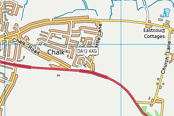 DA12 4XG map - OS VectorMap District (Ordnance Survey)