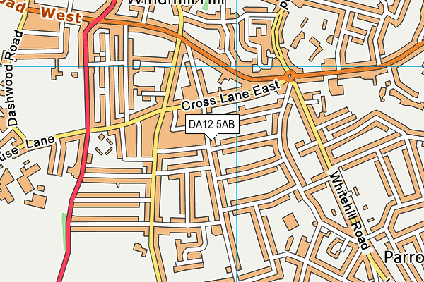 DA12 5AB map - OS VectorMap District (Ordnance Survey)