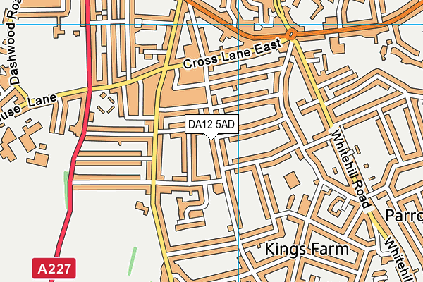 DA12 5AD map - OS VectorMap District (Ordnance Survey)