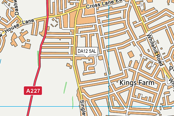 DA12 5AL map - OS VectorMap District (Ordnance Survey)