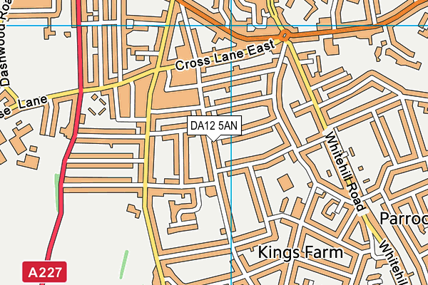 DA12 5AN map - OS VectorMap District (Ordnance Survey)