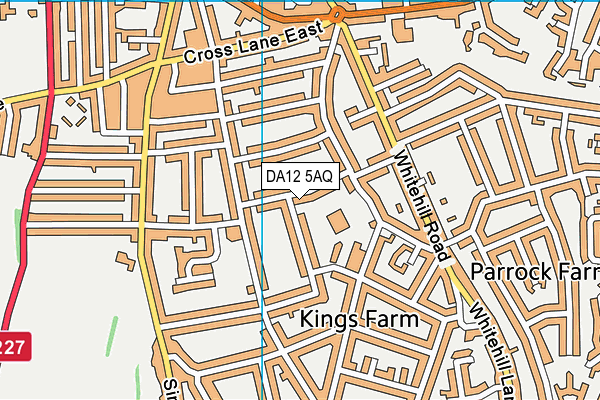 DA12 5AQ map - OS VectorMap District (Ordnance Survey)