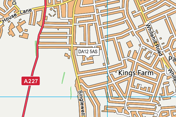 DA12 5AS map - OS VectorMap District (Ordnance Survey)