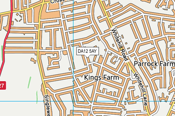 DA12 5AY map - OS VectorMap District (Ordnance Survey)