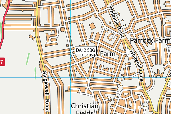 DA12 5BG map - OS VectorMap District (Ordnance Survey)