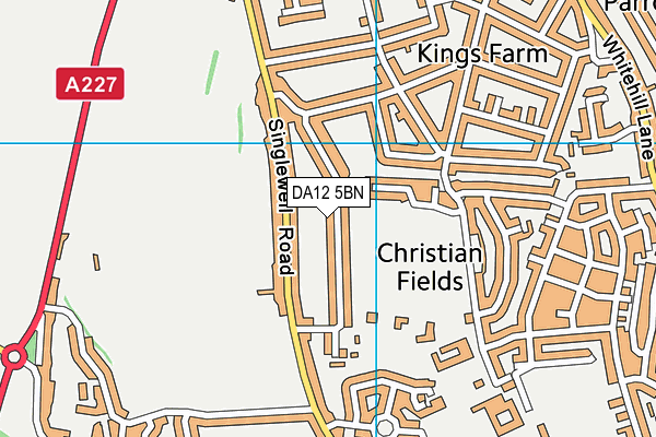 DA12 5BN map - OS VectorMap District (Ordnance Survey)