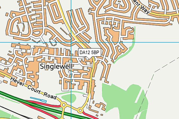 DA12 5BP map - OS VectorMap District (Ordnance Survey)