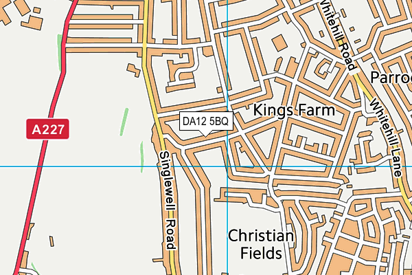 DA12 5BQ map - OS VectorMap District (Ordnance Survey)