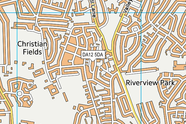 DA12 5DA map - OS VectorMap District (Ordnance Survey)