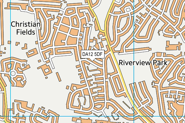DA12 5DF map - OS VectorMap District (Ordnance Survey)