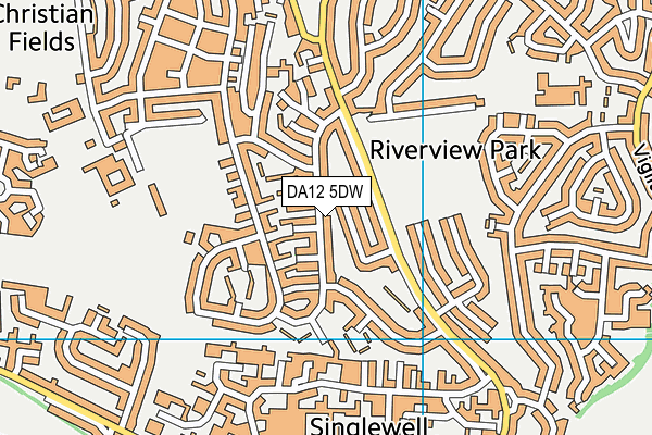 DA12 5DW map - OS VectorMap District (Ordnance Survey)