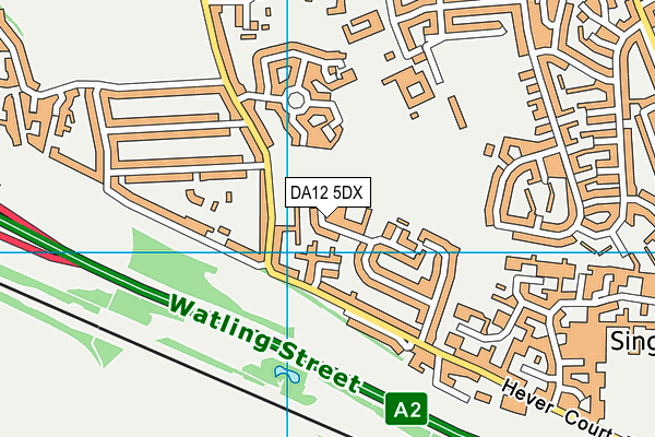DA12 5DX map - OS VectorMap District (Ordnance Survey)