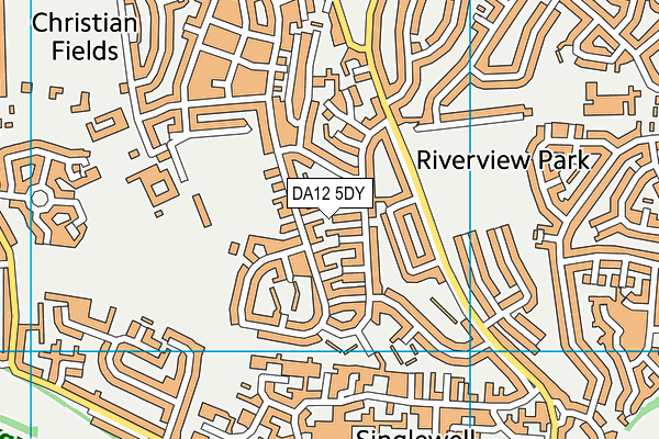 DA12 5DY map - OS VectorMap District (Ordnance Survey)