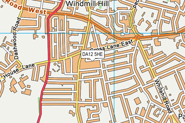 DA12 5HE map - OS VectorMap District (Ordnance Survey)
