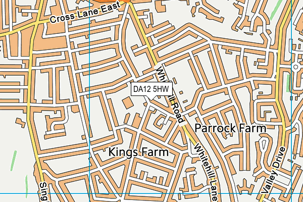DA12 5HW map - OS VectorMap District (Ordnance Survey)