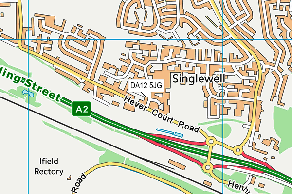 DA12 5JG map - OS VectorMap District (Ordnance Survey)