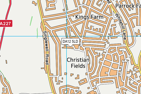 DA12 5LD map - OS VectorMap District (Ordnance Survey)
