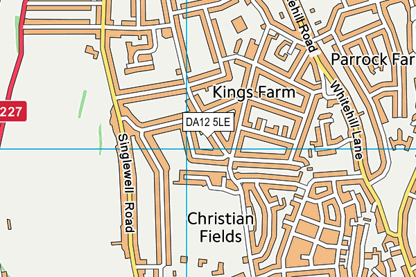 DA12 5LE map - OS VectorMap District (Ordnance Survey)
