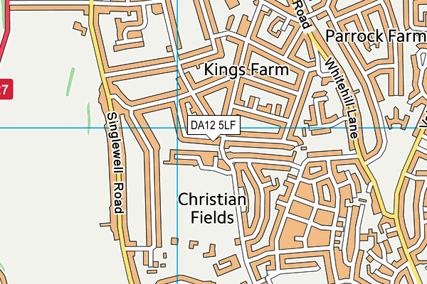 DA12 5LF map - OS VectorMap District (Ordnance Survey)