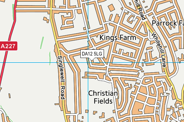 DA12 5LG map - OS VectorMap District (Ordnance Survey)
