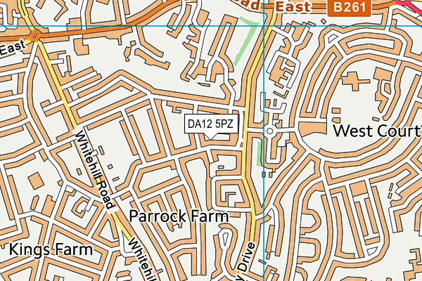 DA12 5PZ map - OS VectorMap District (Ordnance Survey)