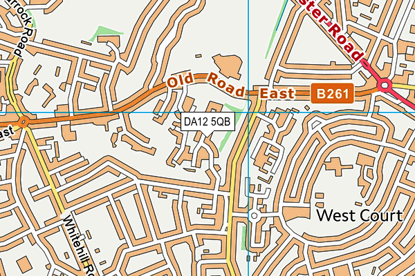 DA12 5QB map - OS VectorMap District (Ordnance Survey)
