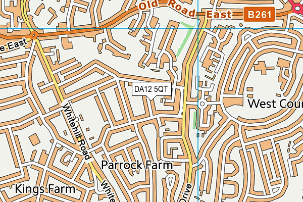 DA12 5QT map - OS VectorMap District (Ordnance Survey)