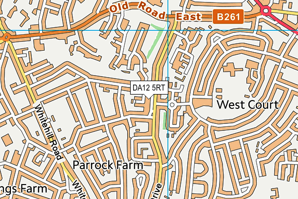 DA12 5RT map - OS VectorMap District (Ordnance Survey)