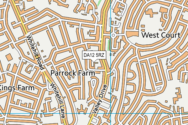 DA12 5RZ map - OS VectorMap District (Ordnance Survey)