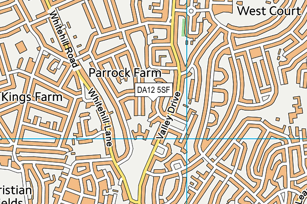 DA12 5SF map - OS VectorMap District (Ordnance Survey)