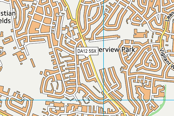 DA12 5SX map - OS VectorMap District (Ordnance Survey)