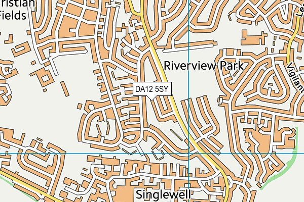 DA12 5SY map - OS VectorMap District (Ordnance Survey)