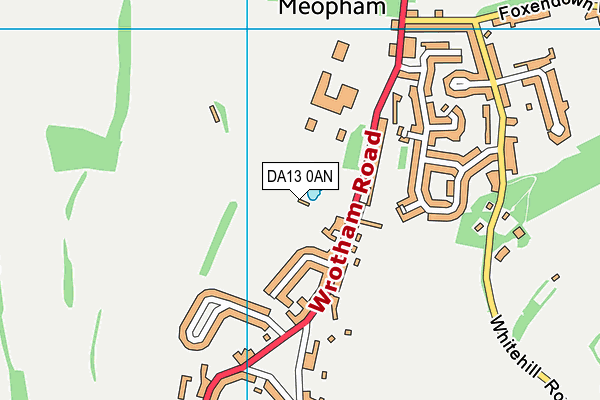 DA13 0AN map - OS VectorMap District (Ordnance Survey)