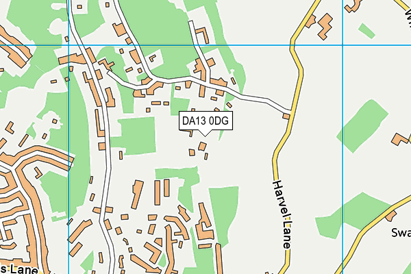 DA13 0DG map - OS VectorMap District (Ordnance Survey)