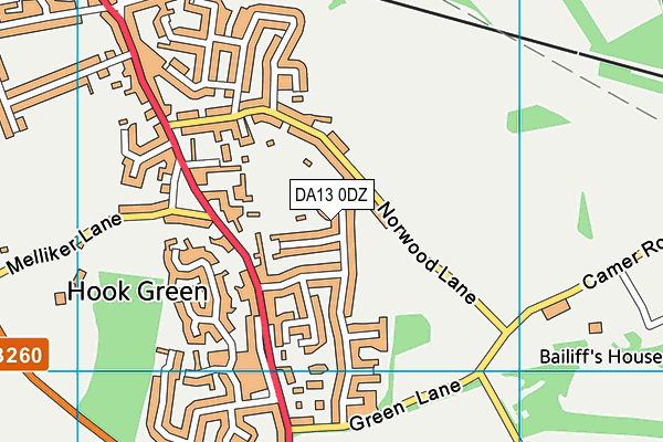 DA13 0DZ map - OS VectorMap District (Ordnance Survey)