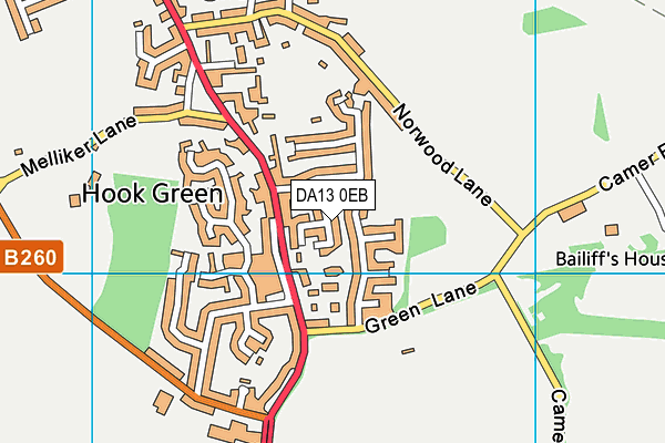 DA13 0EB map - OS VectorMap District (Ordnance Survey)