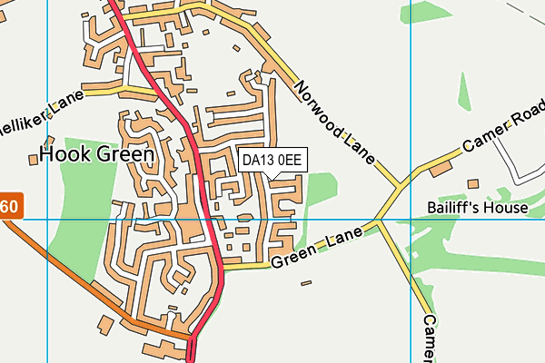 DA13 0EE map - OS VectorMap District (Ordnance Survey)