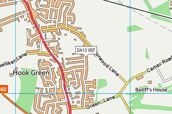 DA13 0EF map - OS VectorMap District (Ordnance Survey)