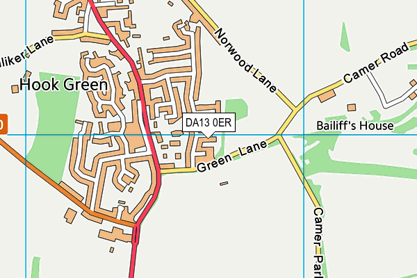 DA13 0ER map - OS VectorMap District (Ordnance Survey)