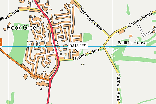 DA13 0ES map - OS VectorMap District (Ordnance Survey)
