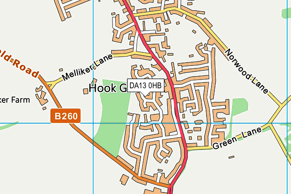 DA13 0HB map - OS VectorMap District (Ordnance Survey)