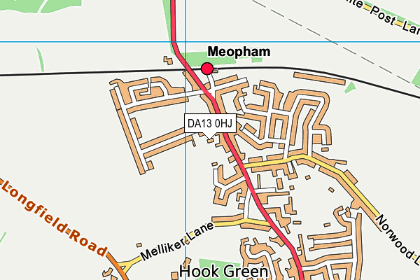 DA13 0HJ map - OS VectorMap District (Ordnance Survey)