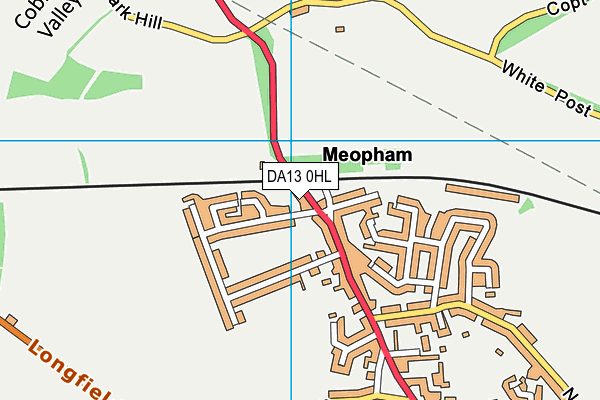 DA13 0HL map - OS VectorMap District (Ordnance Survey)