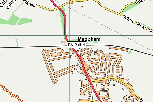 DA13 0HN map - OS VectorMap District (Ordnance Survey)