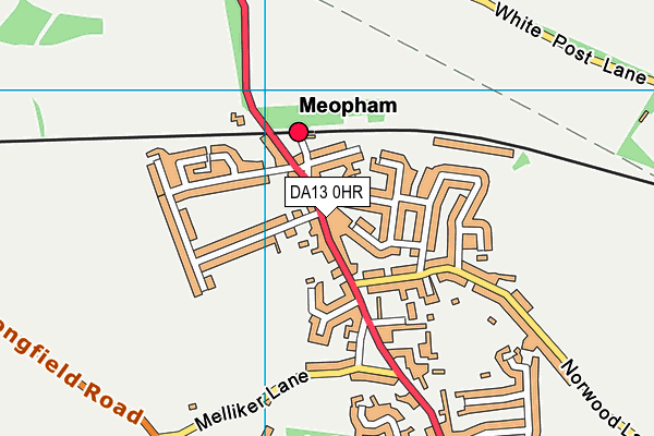 DA13 0HR map - OS VectorMap District (Ordnance Survey)