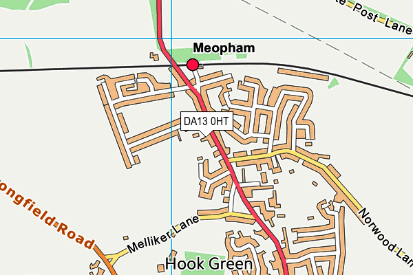DA13 0HT map - OS VectorMap District (Ordnance Survey)