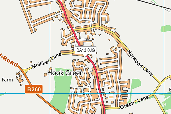 DA13 0JG map - OS VectorMap District (Ordnance Survey)