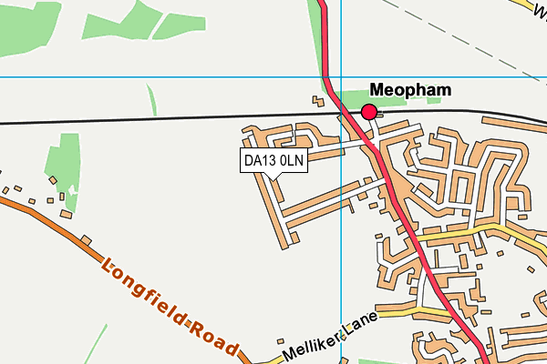 DA13 0LN map - OS VectorMap District (Ordnance Survey)