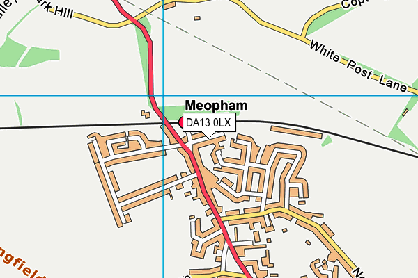 DA13 0LX map - OS VectorMap District (Ordnance Survey)